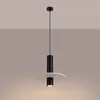 Lampa wisząca PELTA 1 czarna/beżowa